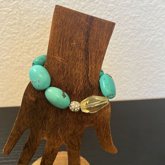 Turquoise Style Beaded Bracelet Trio Set - Picture 5 of 6